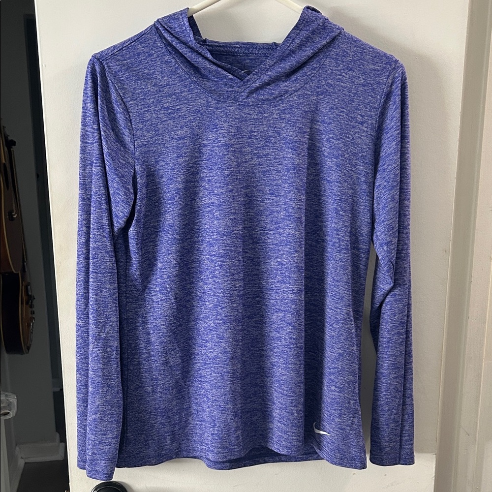 Nike Heathered Blue Long Sleeve Top